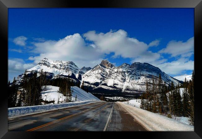 Icefields Parkway Canadian Rockies Canada Framed Print by Andy Evans Photos