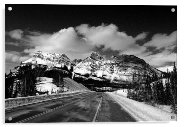 Icefields Parkway Canadian Rockies Canada Acrylic by Andy Evans Photos