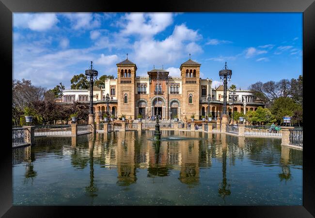 Mudéjar Pavilion Seville Framed Print by peter schickert