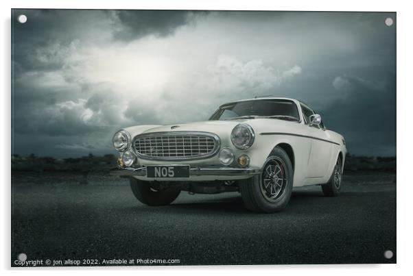 Classic car Acrylic by John Allsop