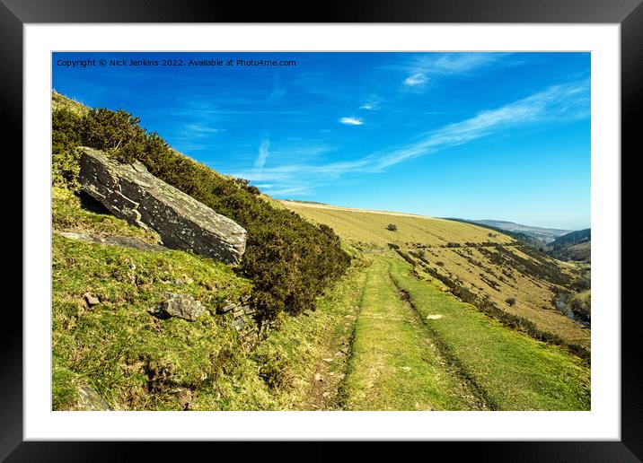 Looking Down the Grwyne Fawr Valley  Framed Mounted Print by Nick Jenkins