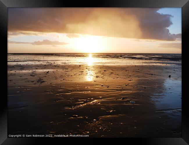 Sunset on the Sand, Hunstanton Framed Print by Sam Robinson