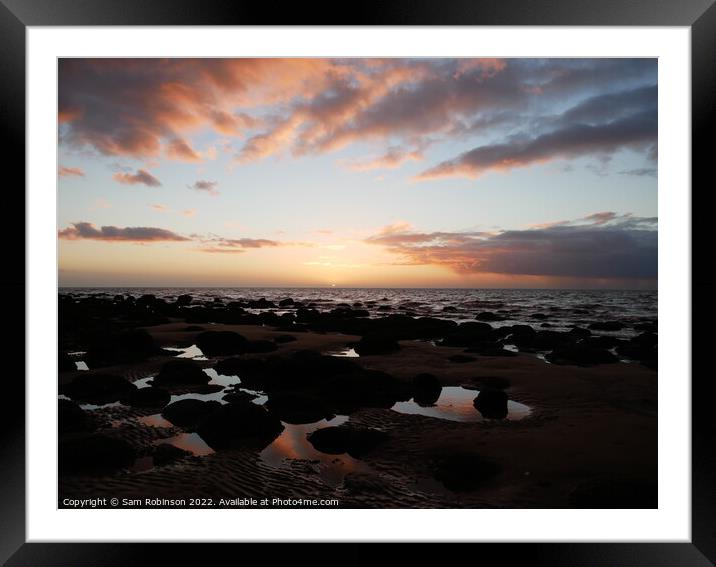 Last light of the day - Sunset at Hunstanton Framed Mounted Print by Sam Robinson