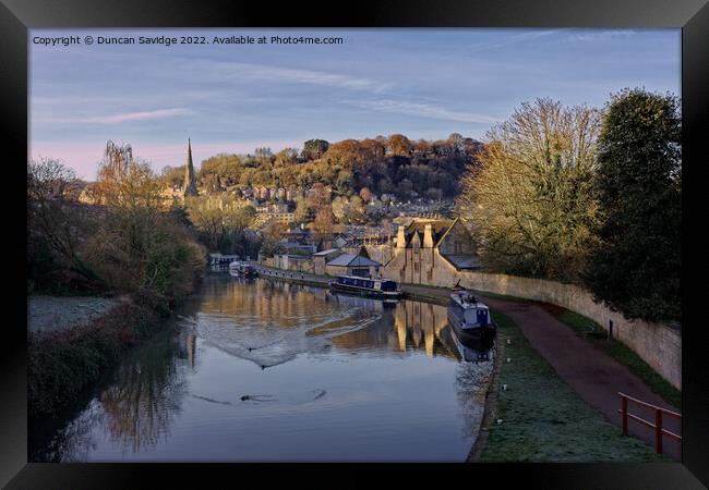 Kennett and Avon Canal at Widcombe Bath Framed Print by Duncan Savidge
