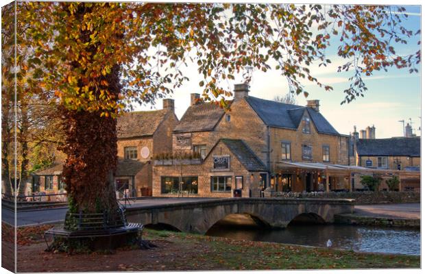 The Golden Hues of Bourton Canvas Print by Andy Evans Photos