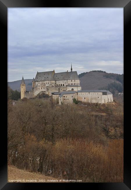 Vianden Castle View, Luxembourg. Framed Print by Imladris 