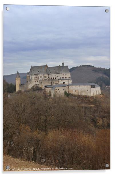 Vianden Castle View, Luxembourg. Acrylic by Imladris 