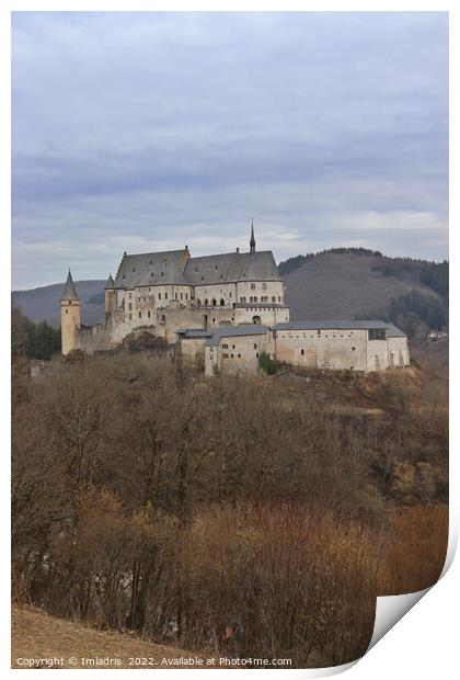 Vianden Castle View, Luxembourg. Print by Imladris 