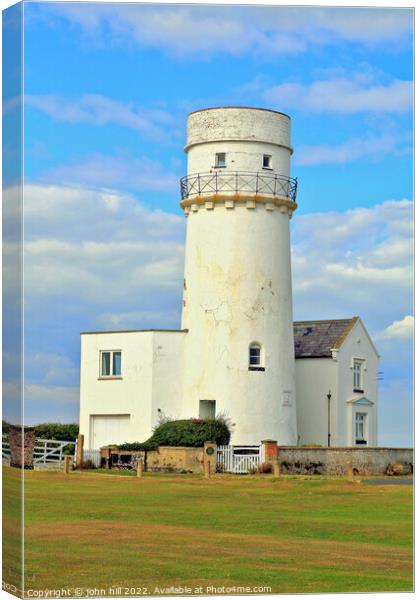  The Lighthouse, Hunstanton, West Norfolk. Canvas Print by john hill