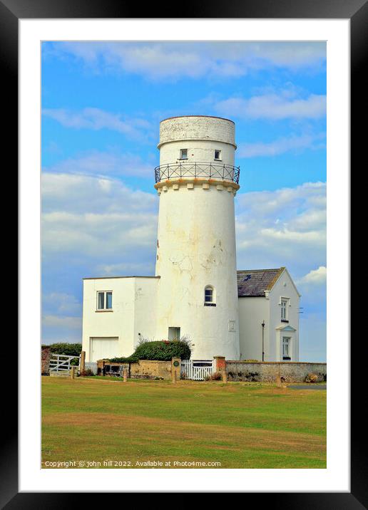  The Lighthouse, Hunstanton, West Norfolk. Framed Mounted Print by john hill