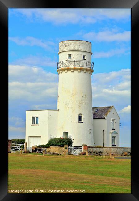  The Lighthouse, Hunstanton, West Norfolk. Framed Print by john hill
