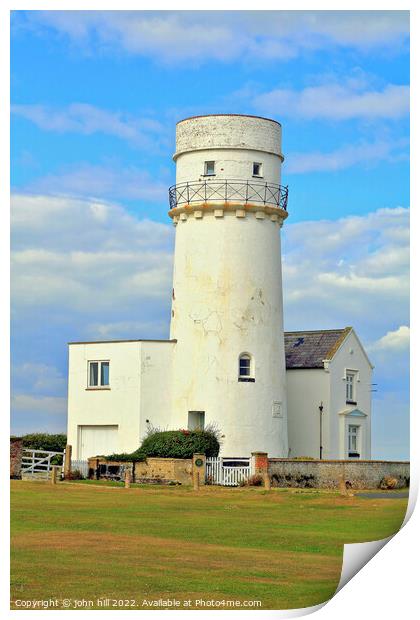  The Lighthouse, Hunstanton, West Norfolk. Print by john hill