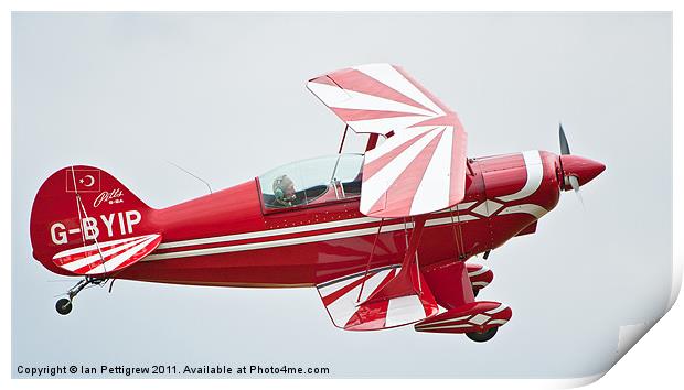 A Pitts S-2A aircraft. Print by Ian Pettigrew