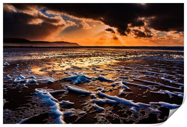Widemouth Bay, Bude, Cornwall, England Print by Maggie McCall