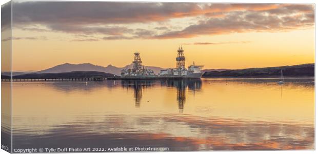 Sunset At Fairlie On The Clyde Canvas Print by Tylie Duff Photo Art
