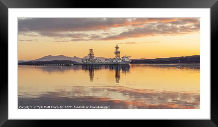 Sunset At Fairlie On The Clyde Framed Mounted Print by Tylie Duff Photo Art