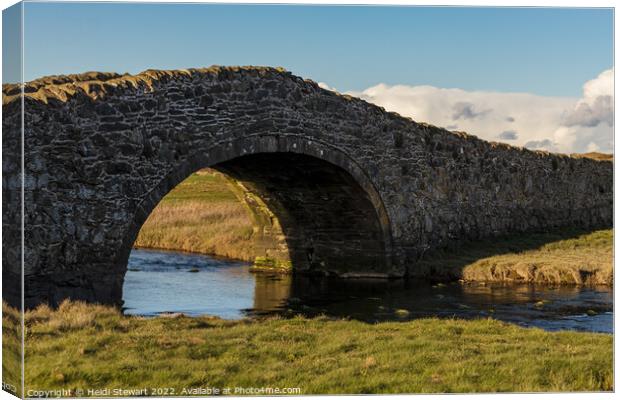 Aberffraw Bridge, Isle of Anglesey Canvas Print by Heidi Stewart