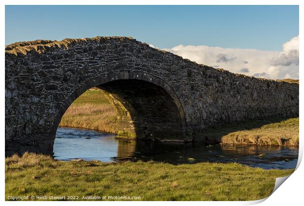 Aberffraw Bridge, Isle of Anglesey Print by Heidi Stewart