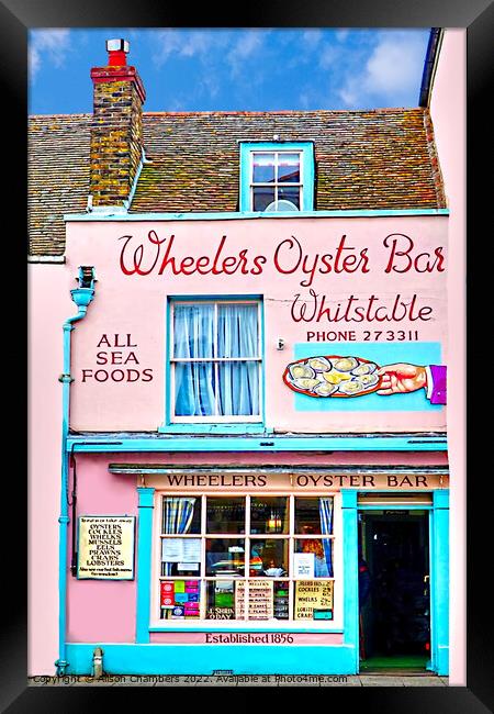 Wheelers Oyster Bar Framed Print by Alison Chambers