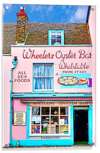 Wheelers Oyster Bar Acrylic by Alison Chambers