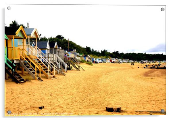 Beach, Wells Next The Sea, Norfolk. Acrylic by john hill