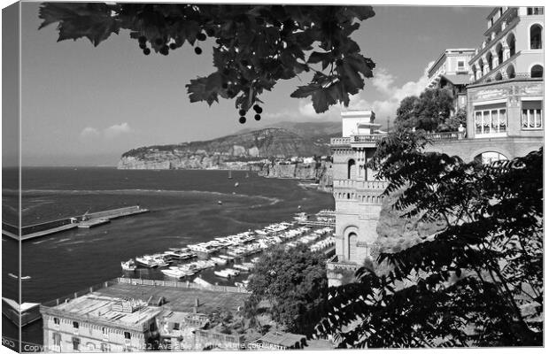 The Port of Sorrento Bay of Naples Canvas Print by Diana Mower