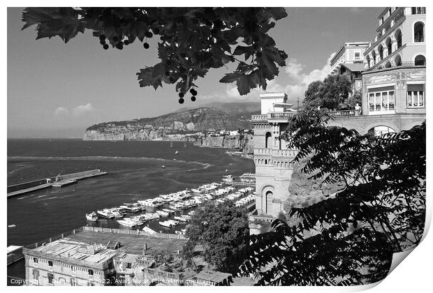 The Port of Sorrento Bay of Naples Print by Diana Mower