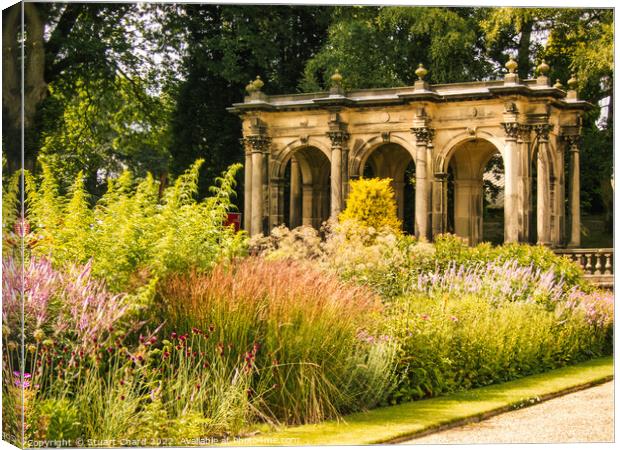 Stone Building at Trentham gardens   Canvas Print by Travel and Pixels 