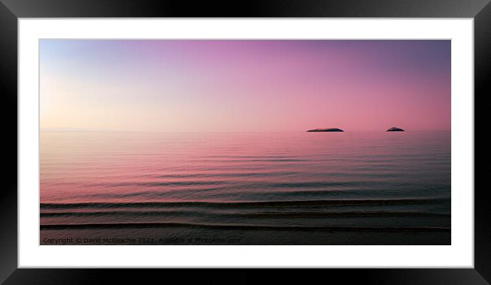 Majestic Sunrise over the Welsh Coastline Framed Mounted Print by David McGeachie