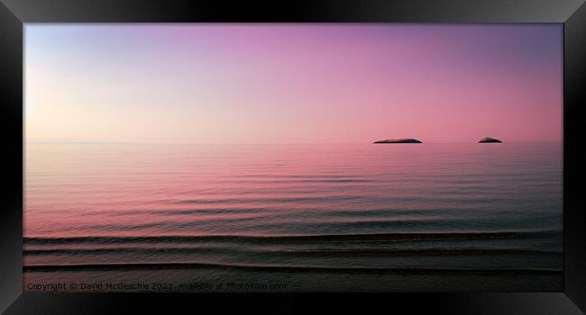 Majestic Sunrise over the Welsh Coastline Framed Print by David McGeachie