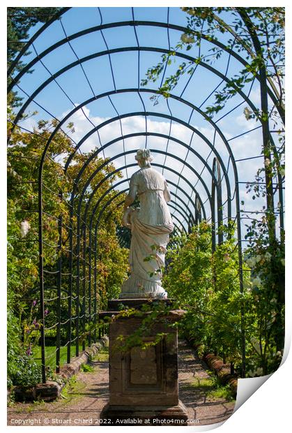 Trentham Gardens Statue Print by Travel and Pixels 