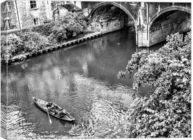 Canoeing in Bath Canvas Print by Travel and Pixels 