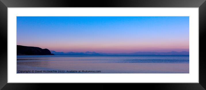 Majestic North Wales Sunset Framed Mounted Print by David McGeachie