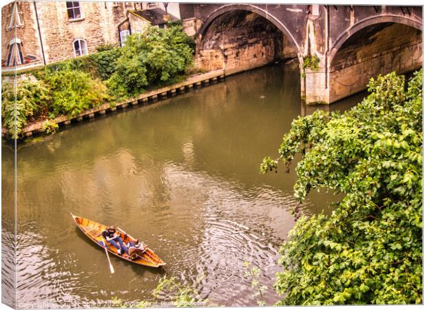 Canoeing in Bath Canvas Print by Stuart Chard
