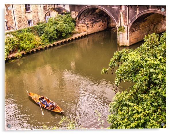 Canoeing in Bath Acrylic by Travel and Pixels 