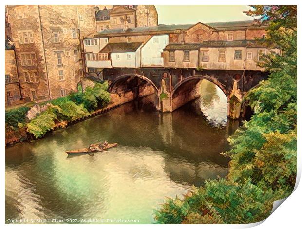 Canoeing in Bath Print by Travel and Pixels 