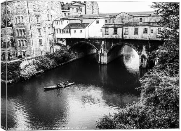 Canoeing on the River Avon in Bath Canvas Print by Travel and Pixels 