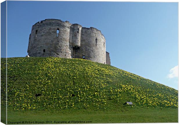 City of York Clifford's Tower Historic building. Canvas Print by Robert Gipson
