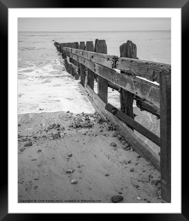 Seaside breakers Framed Mounted Print by Chris Yaxley