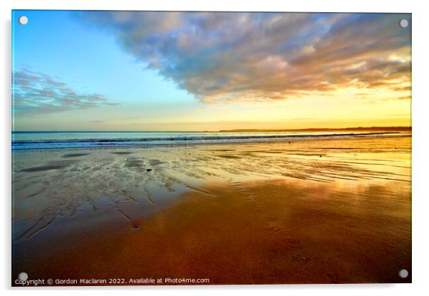 Sunrise, Carbis Bay Beach, St Ives, Cornwall Acrylic by Gordon Maclaren