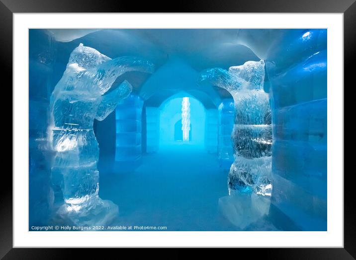 Ice hotel Alta Norway Framed Mounted Print by Holly Burgess