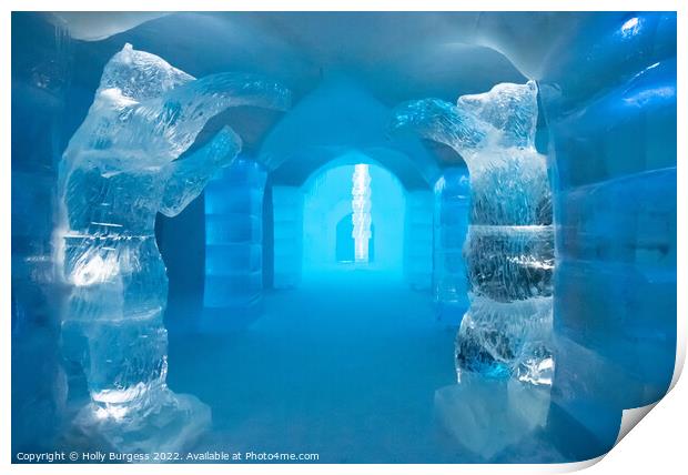 Ice hotel Alta Norway Print by Holly Burgess