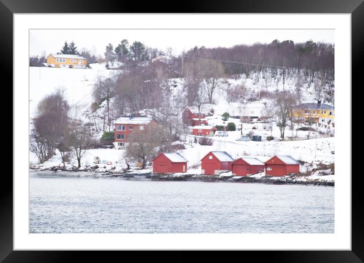 The Snow-Clad Charm of Alesund Framed Mounted Print by Holly Burgess