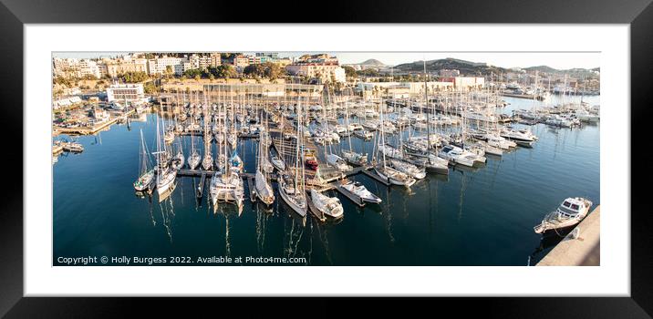 Stately Cartagena: Port View with City Backdrop Framed Mounted Print by Holly Burgess