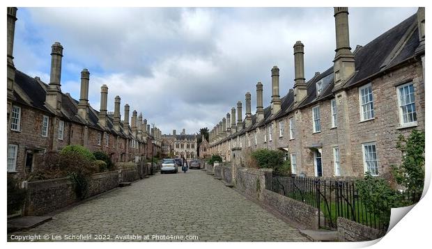 Wells  vicars close Print by Les Schofield