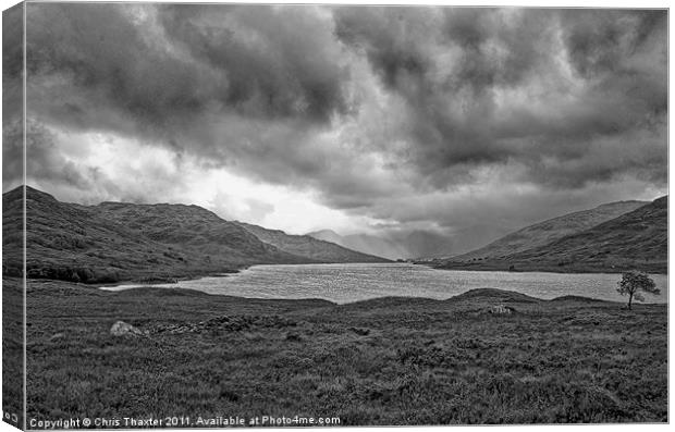 Storm over Loch Arklet Canvas Print by Chris Thaxter