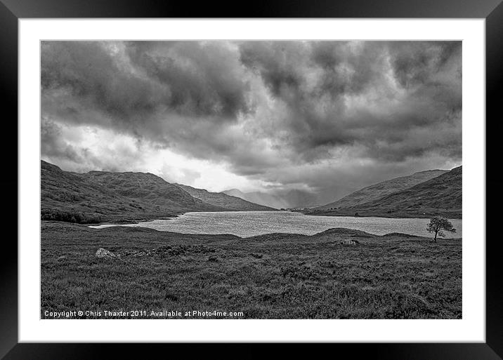 Storm over Loch Arklet Framed Mounted Print by Chris Thaxter