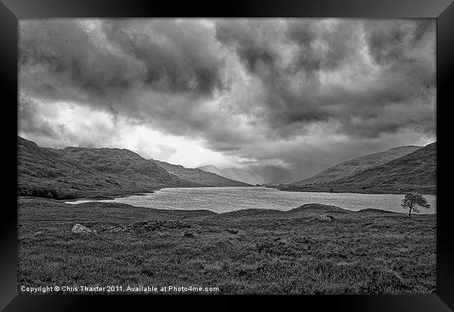 Storm over Loch Arklet Framed Print by Chris Thaxter