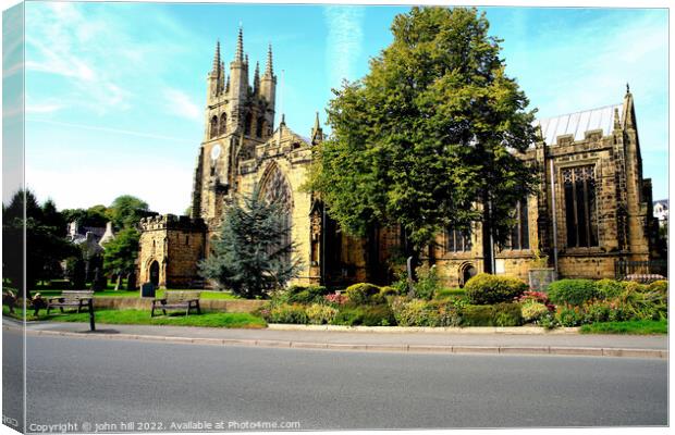 Cathedral of the Peak, Tideswell, Derbyshire. Canvas Print by john hill