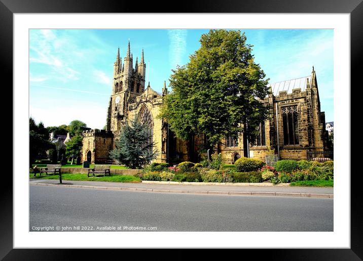 Cathedral of the Peak, Tideswell, Derbyshire. Framed Mounted Print by john hill